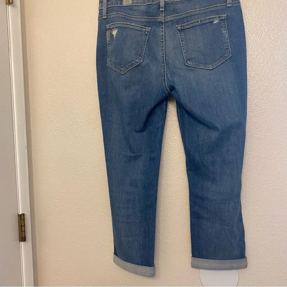 Paige HIGH RISE JIMMY JIMMY CROP medium wash Venice Skinny denim jeans size 30
